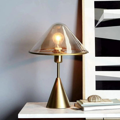 Lampe de Bureau Vintage Mid-Century sur un bureau en marbre blanc