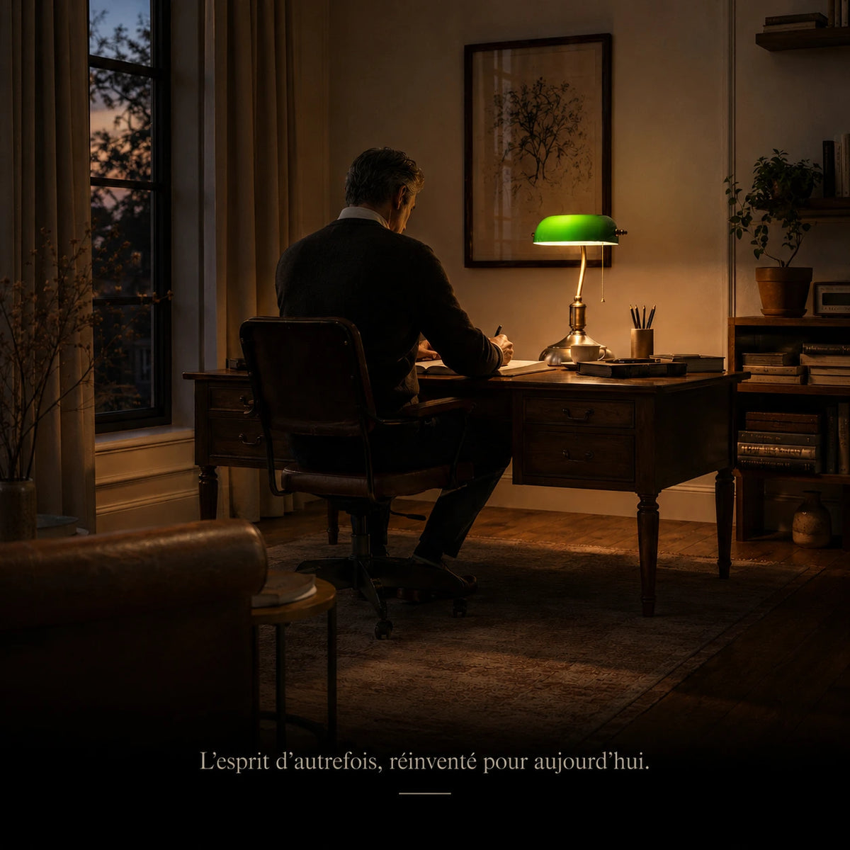 Lampe de Bureau Vintage Banquier