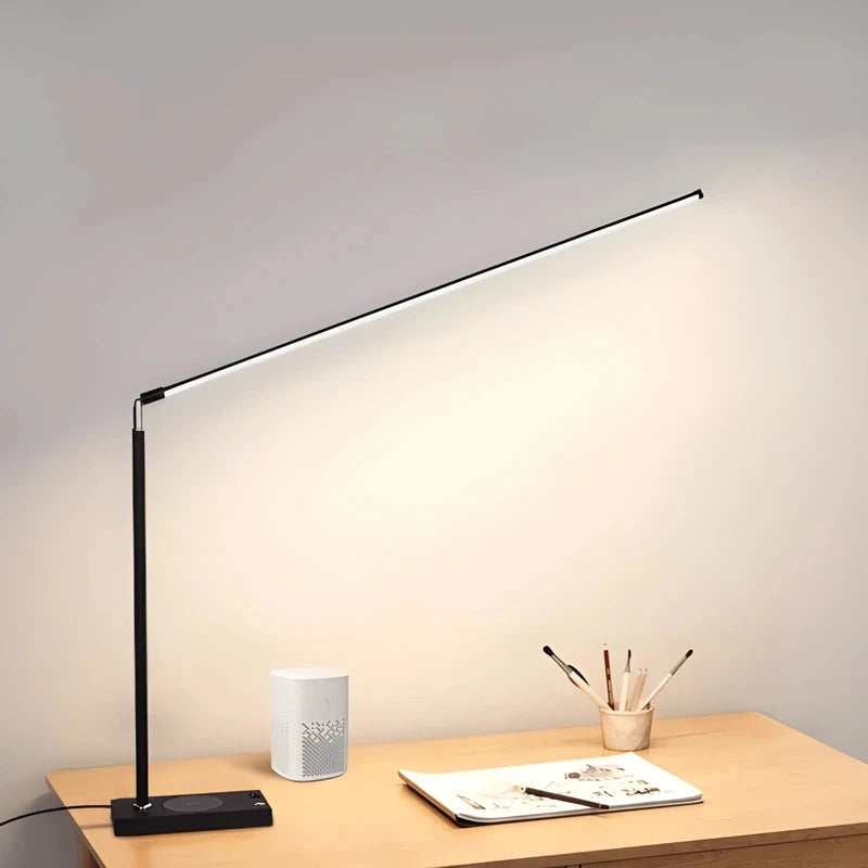 Lampe de bureau fine noire