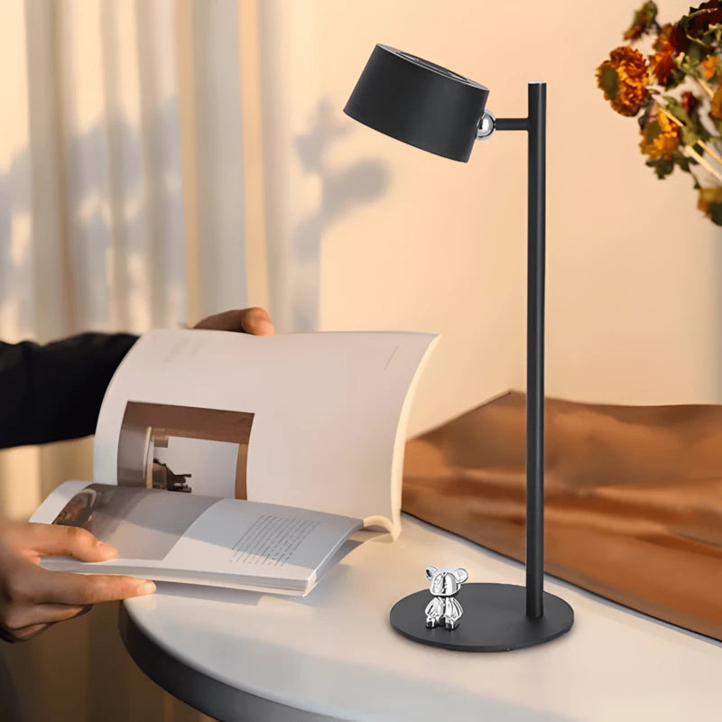 Lampe de bureau LED Moderne noire en instant lecture