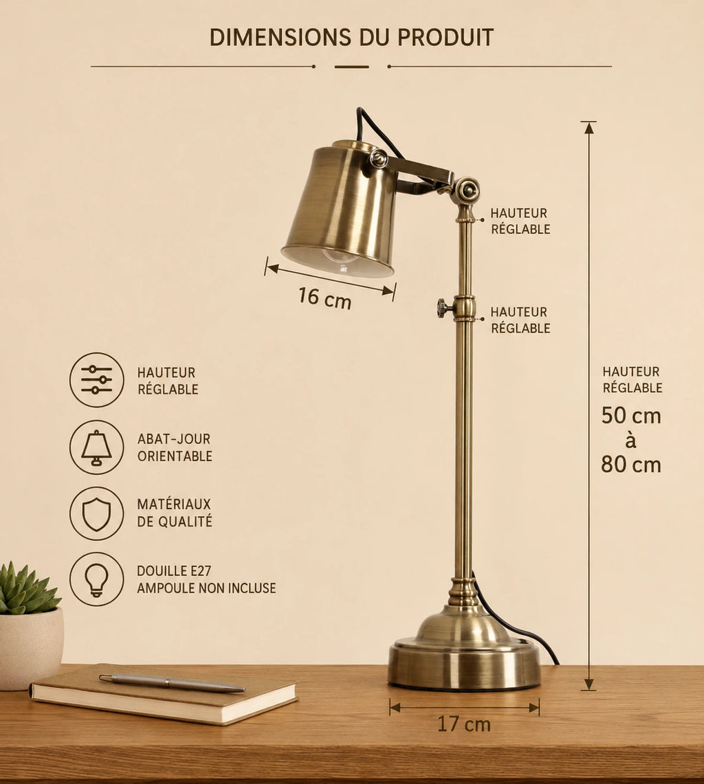 Lampe de Bureau Vintage Authentic