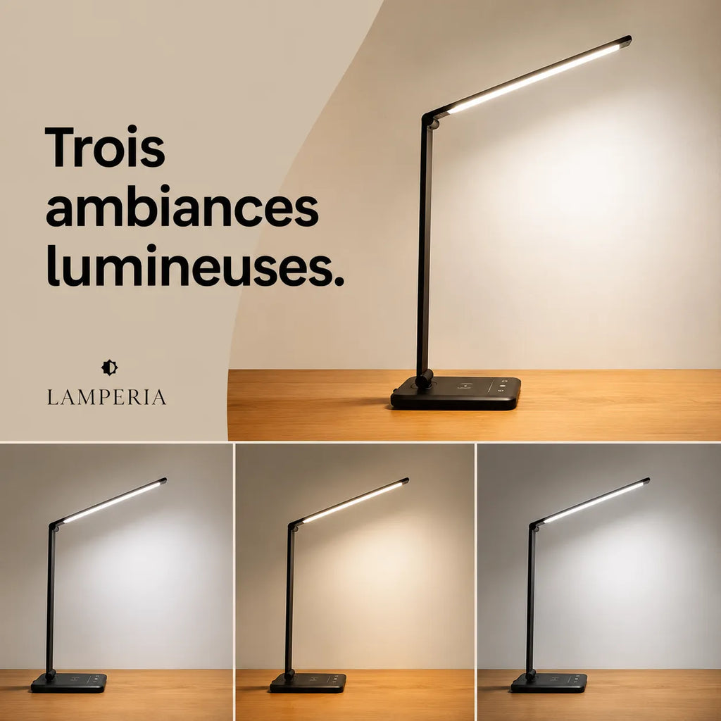 Les différentes températures de couleur de la lampe de bureau led lumenia